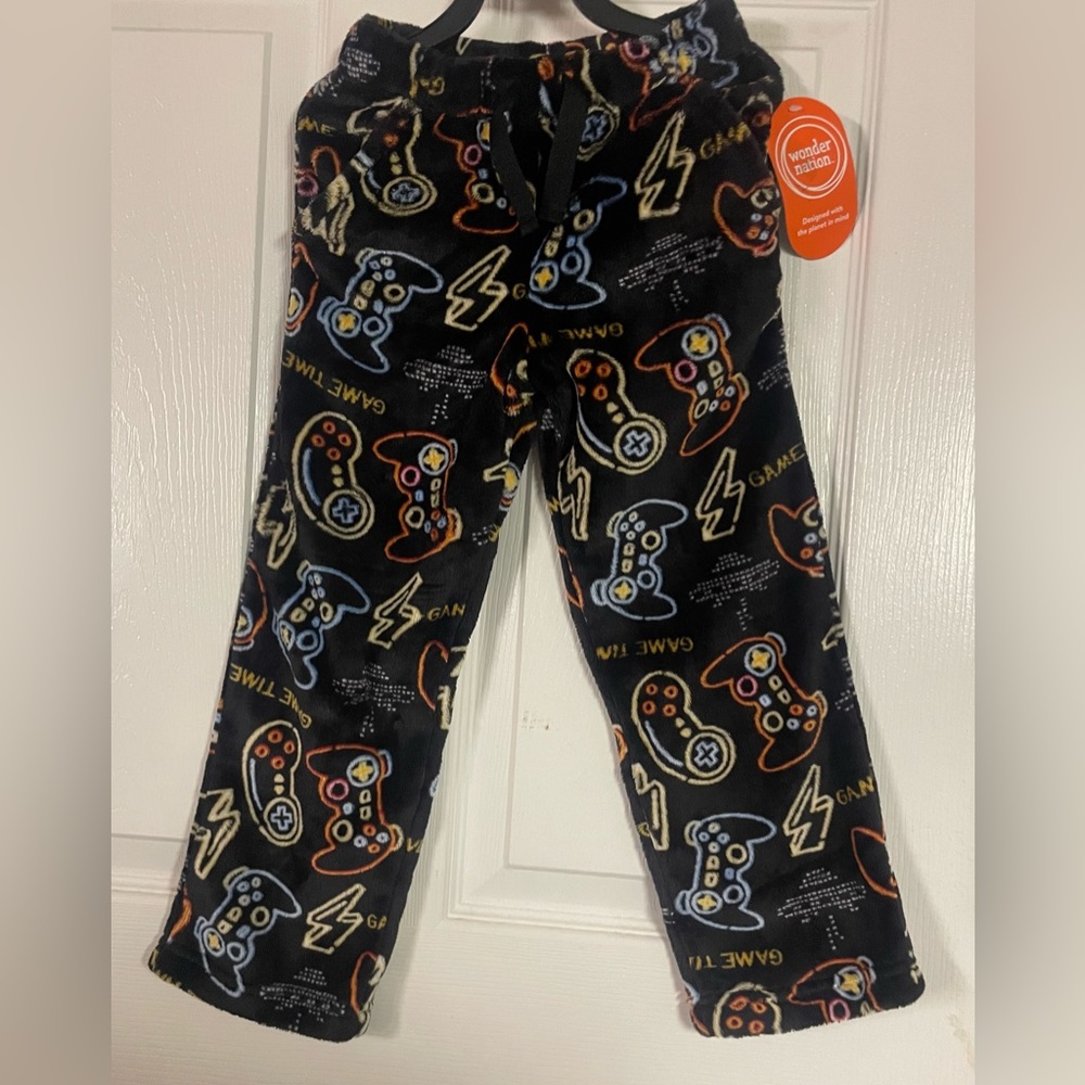 🔴 3/$12 Wonder Nation‎ Boys’ Black Gaming Themed Pajama Pants! NWT! Size XS 4-5